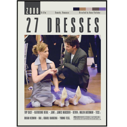 27 Dresses Poster | Anne Fletcher Movies - 98typesModern Minimal Movies