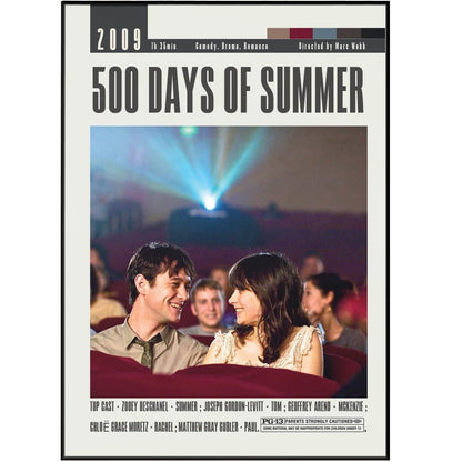 500 Days Of Summer poster | Marc Webb Movies - 98typesModern Minimal Movies