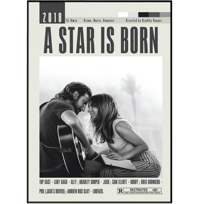 A Star Is Born Poster | Bradley Cooper Movies - 98typesModern Minimal Movies