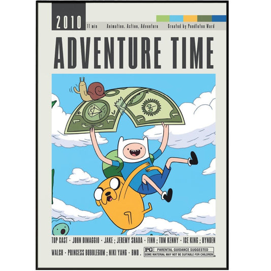 Adventure Time Poster | Pendleton Ward Movies - 98typesModern Minimal Movies