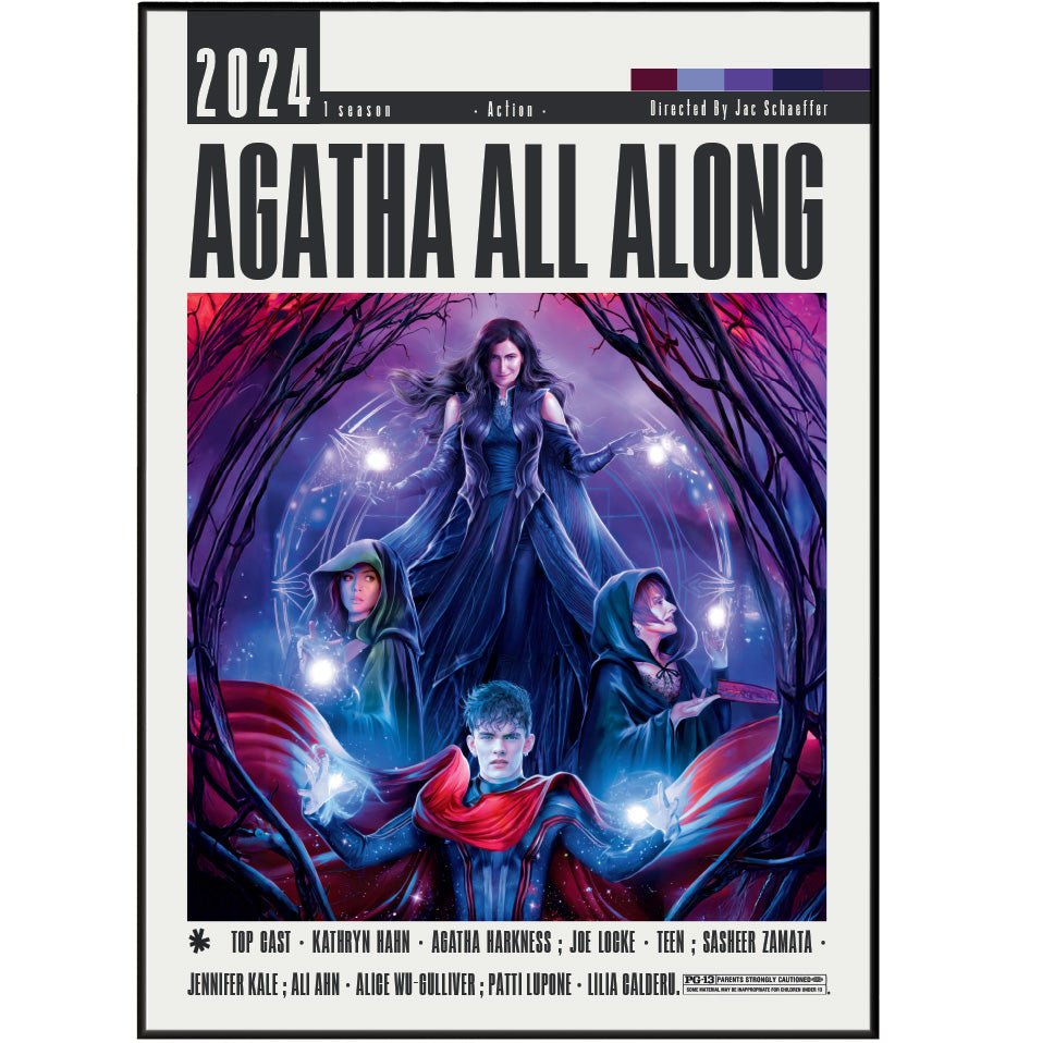 Agatha All Along (2024) Poster - 98typesModern Minimal Movies