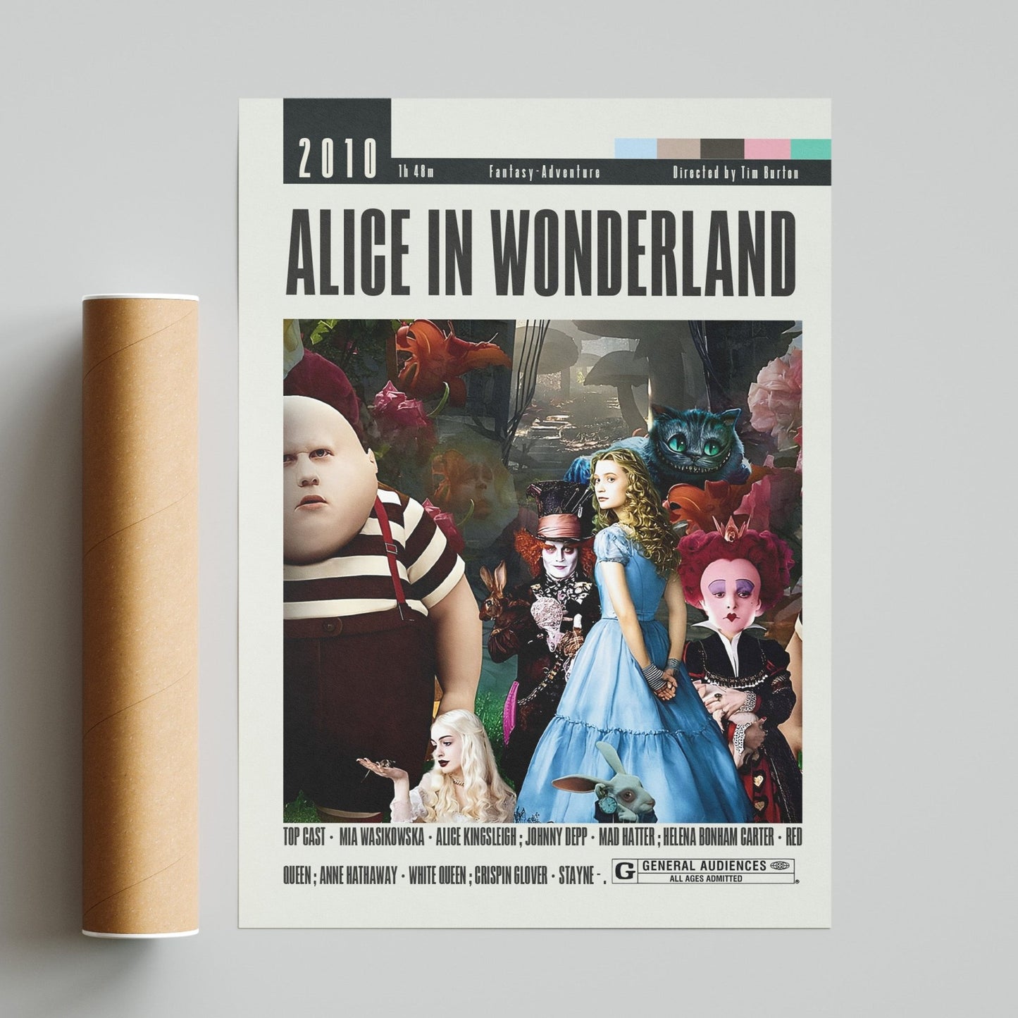 Alice in Wonderland Poster | Tim Burton Movies - 98typesModern Minimal Movies