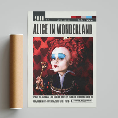 Alice in Wonderland Poster | Tim Burton Movies - 98typesModern Minimal Movies