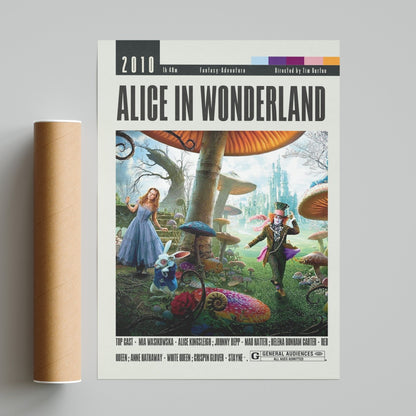 Alice in Wonderland Poster | Tim Burton Movies - 98typesModern Minimal Movies