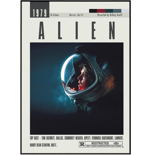 Alien Poster | Ridley Scott Movies - 98typesModern Minimal Movies