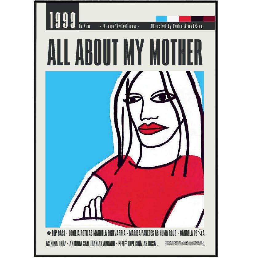 All About My Mother (1999) Movies Poster - 98typesModern Minimal Movies