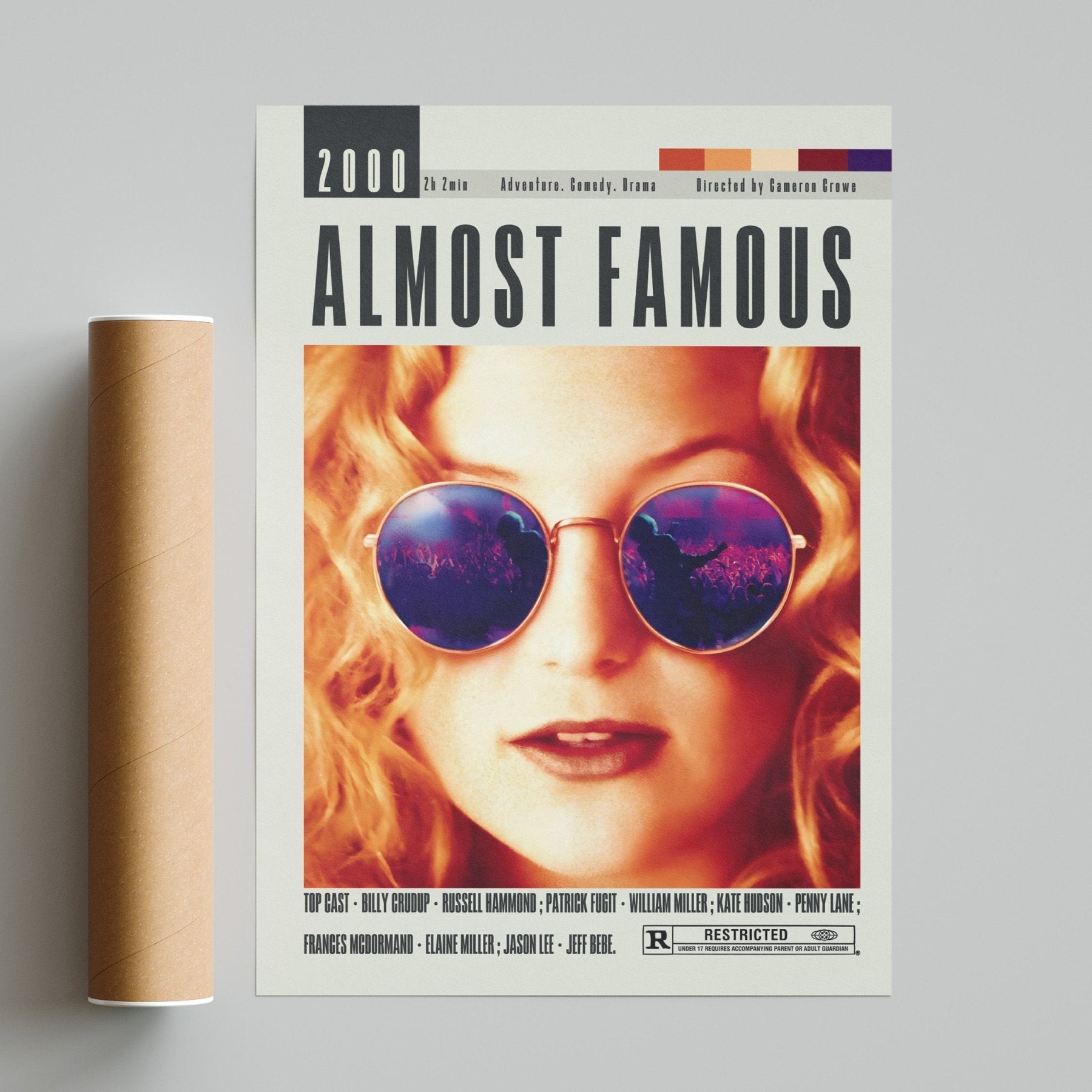 Almost Famous Poster | Cameron Crowe Movies - 98typesModern Minimal Movies