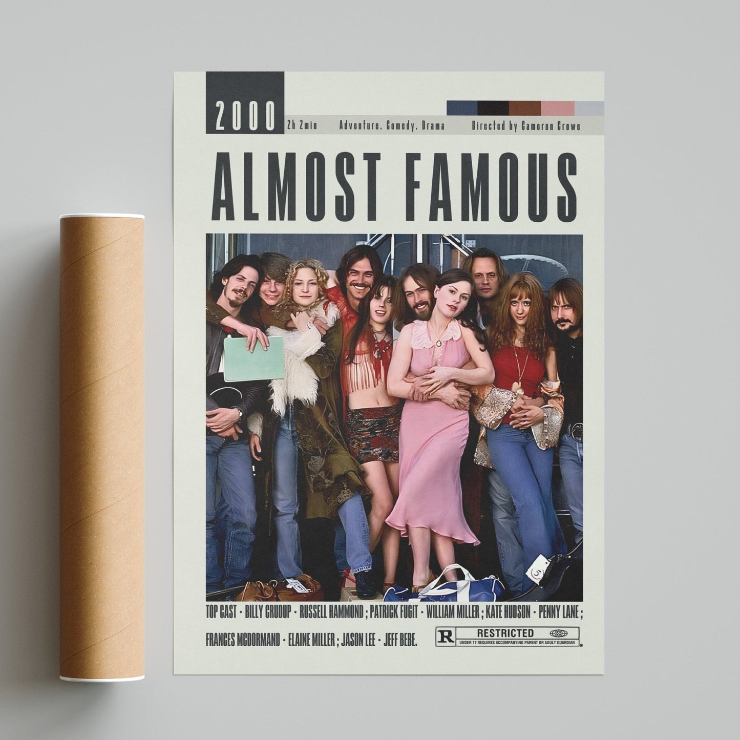 Almost Famous Poster | Cameron Crowe Movies - 98typesModern Minimal Movies