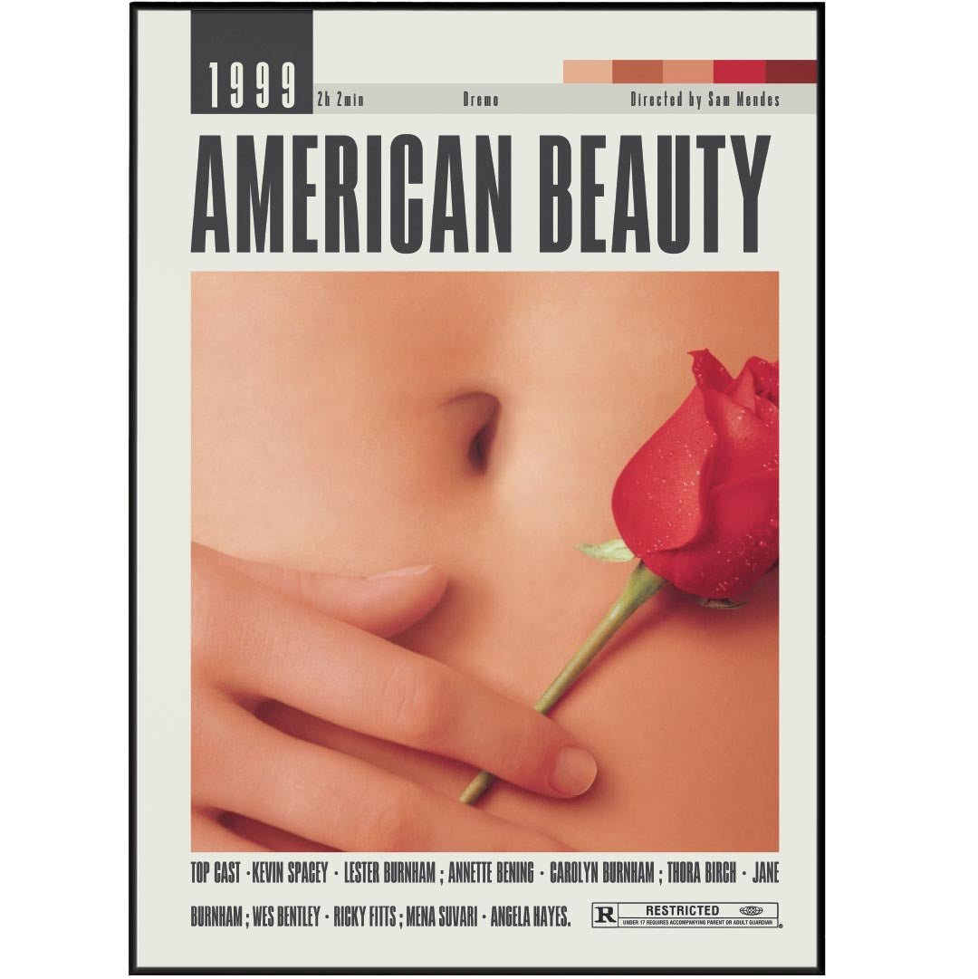 American Beauty Poster | Sam Mendes Movies - 98typesModern Minimal Movies