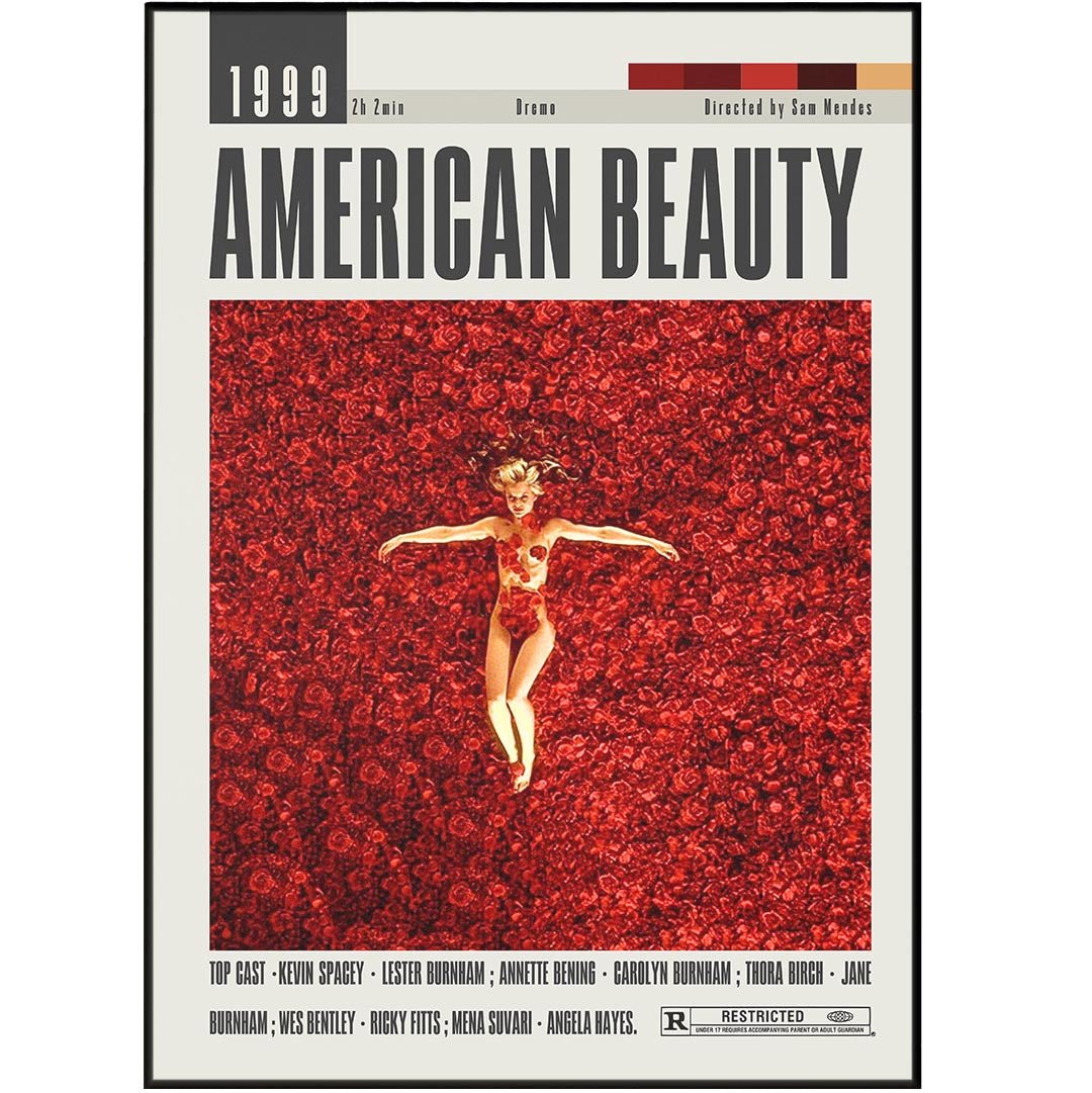 American Beauty Poster | Sam Mendes Movies - 98typesModern Minimal Movies