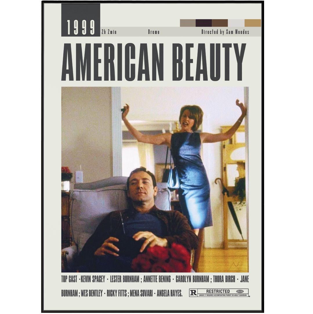 American Beauty Poster | Sam Mendes Movies - 98typesModern Minimal Movies