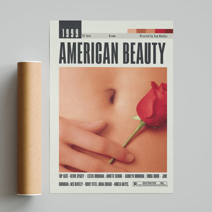 American Beauty Poster | Sam Mendes Movies - 98typesModern Minimal Movies