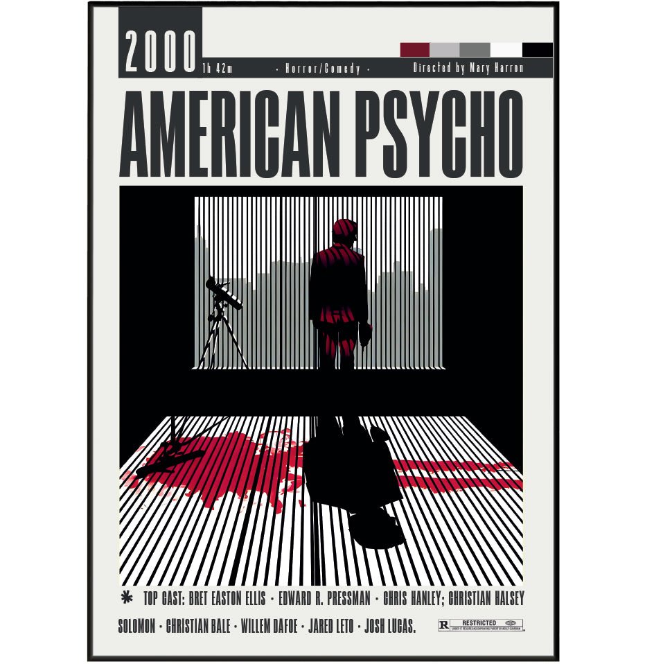 American Psycho Films Posters - 98typesModern Minimal Movies