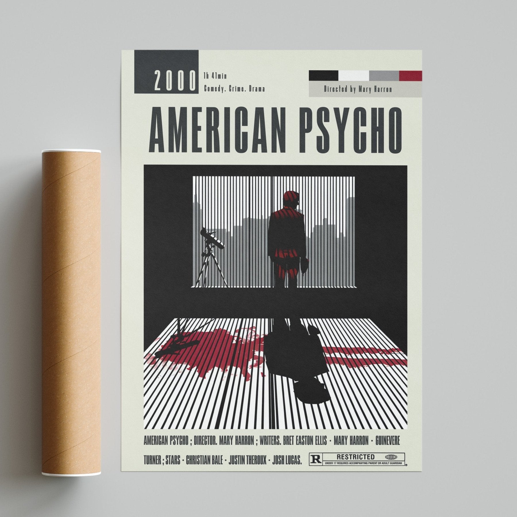 American Psycho Poster | Mary Harron Movies - 98typesModern Minimal Movies