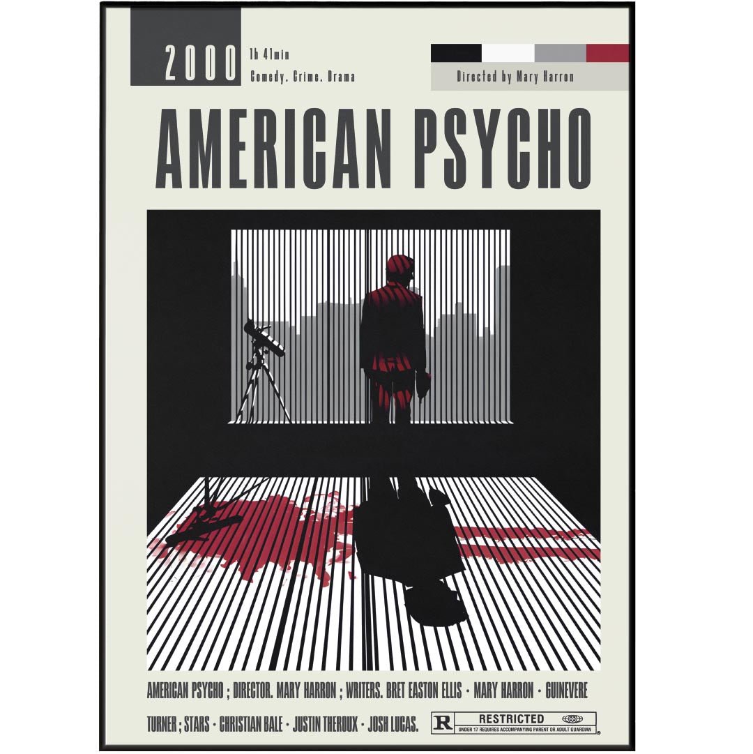 American Psycho Poster | Mary Harron Movies - 98typesModern Minimal Movies