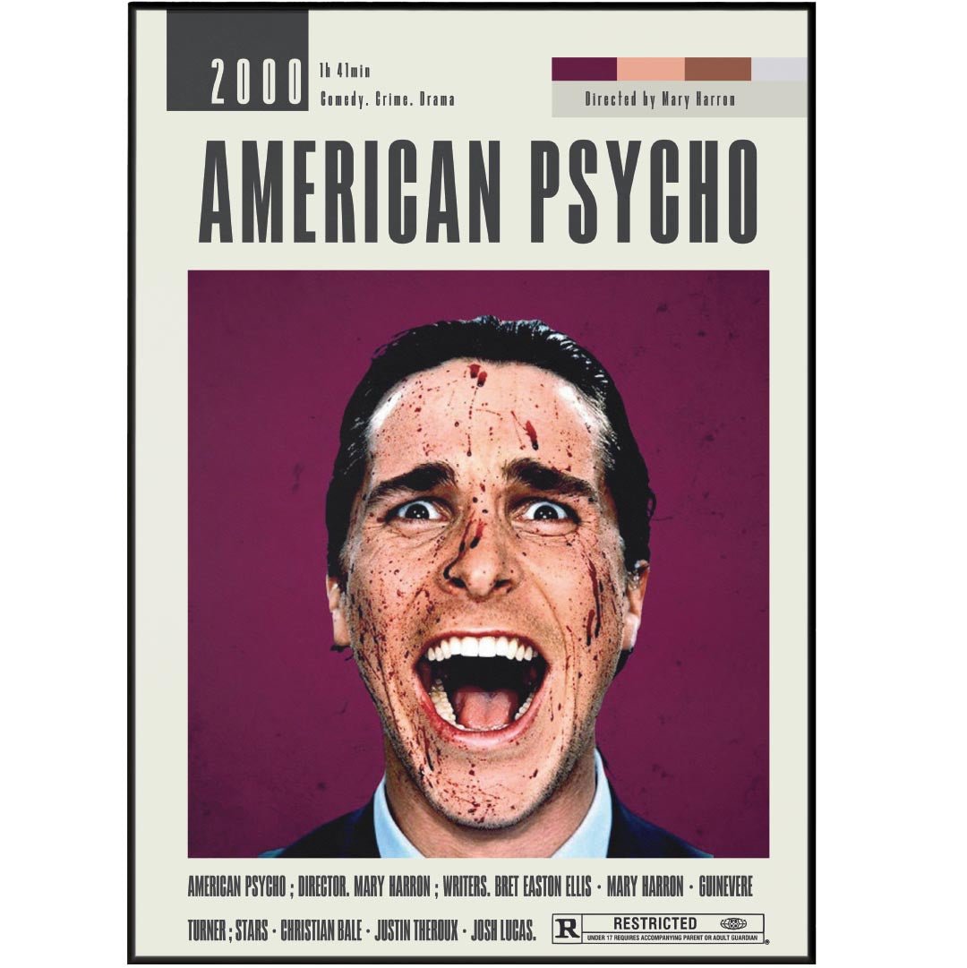 American Psycho Poster | Mary Harron Movies - 98typesModern Minimal Movies