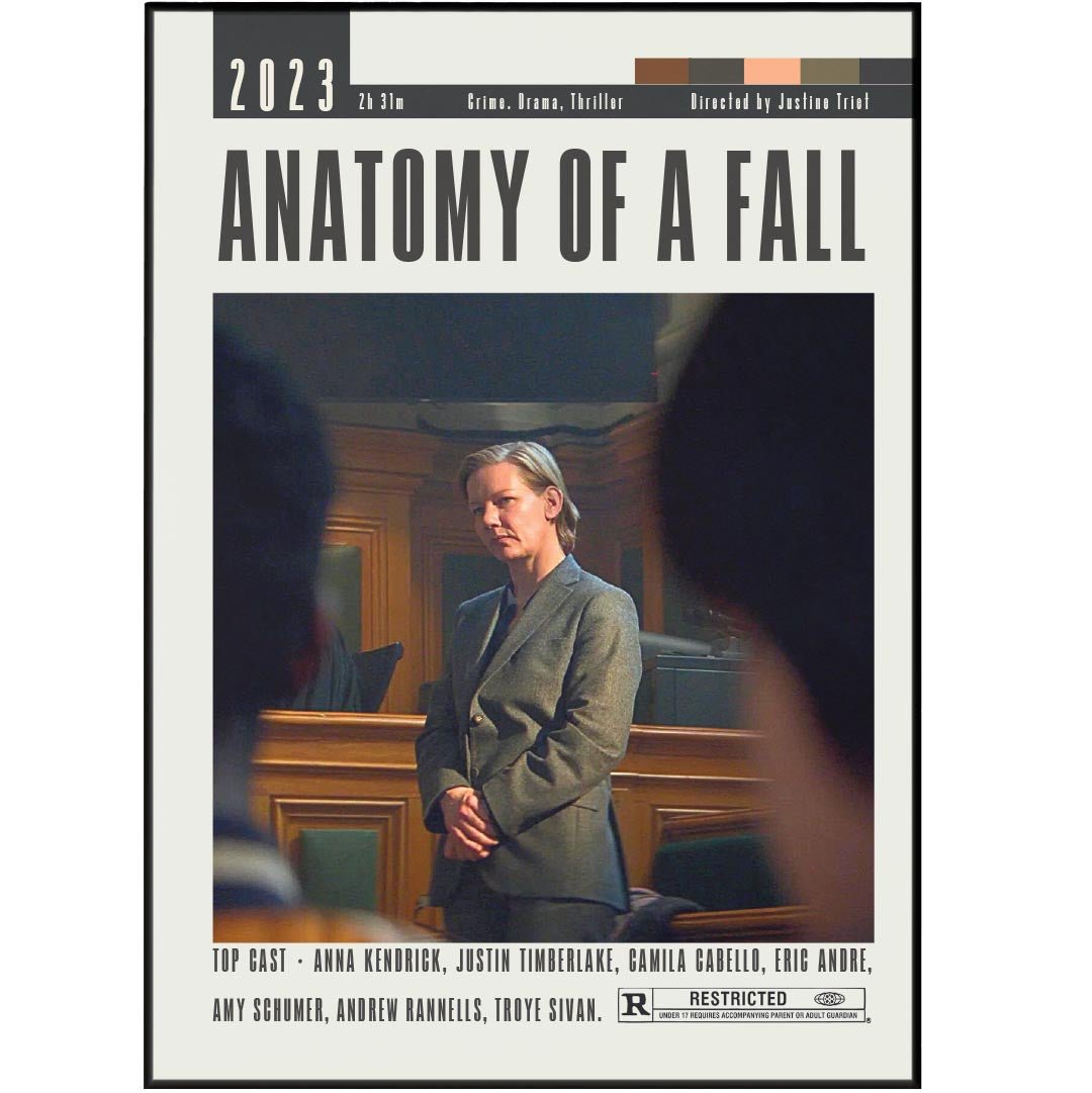 Anatomy Of A Fall Posters | Justine Triet Films - 98typesModern Minimal Movies