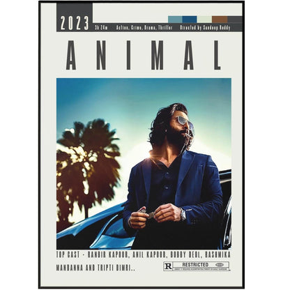 Animal Poster | Sandeep Reddy Vanga Movies - 98typesModern Minimal Movies