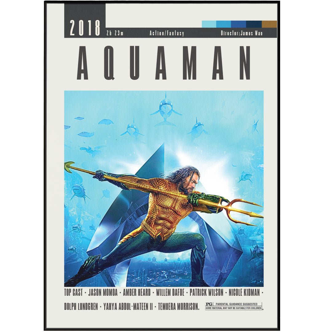 Aquaman Movie Posters - 98typesModern Minimal Movies