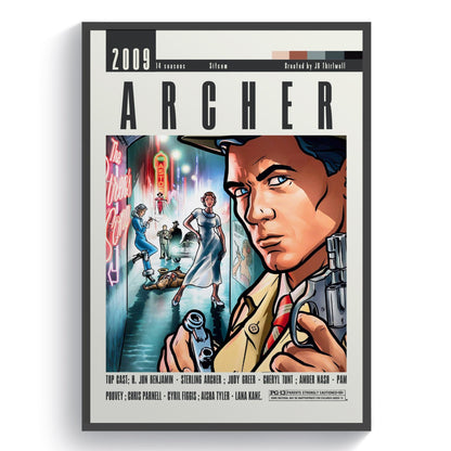 Archer Tv Serie Posters - 98typesModern Minimal Movies