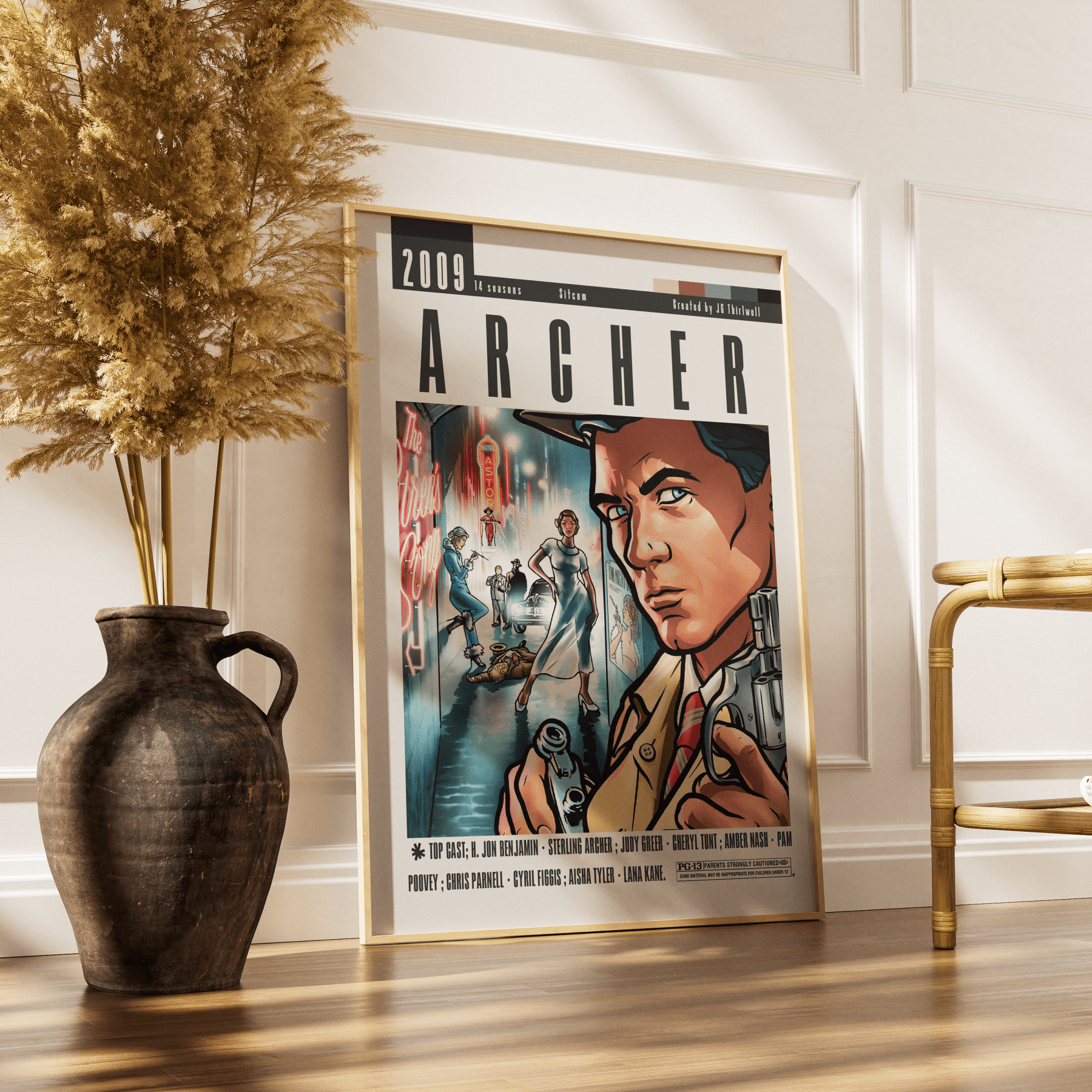 Archer Tv Serie Posters - 98typesModern Minimal Movies
