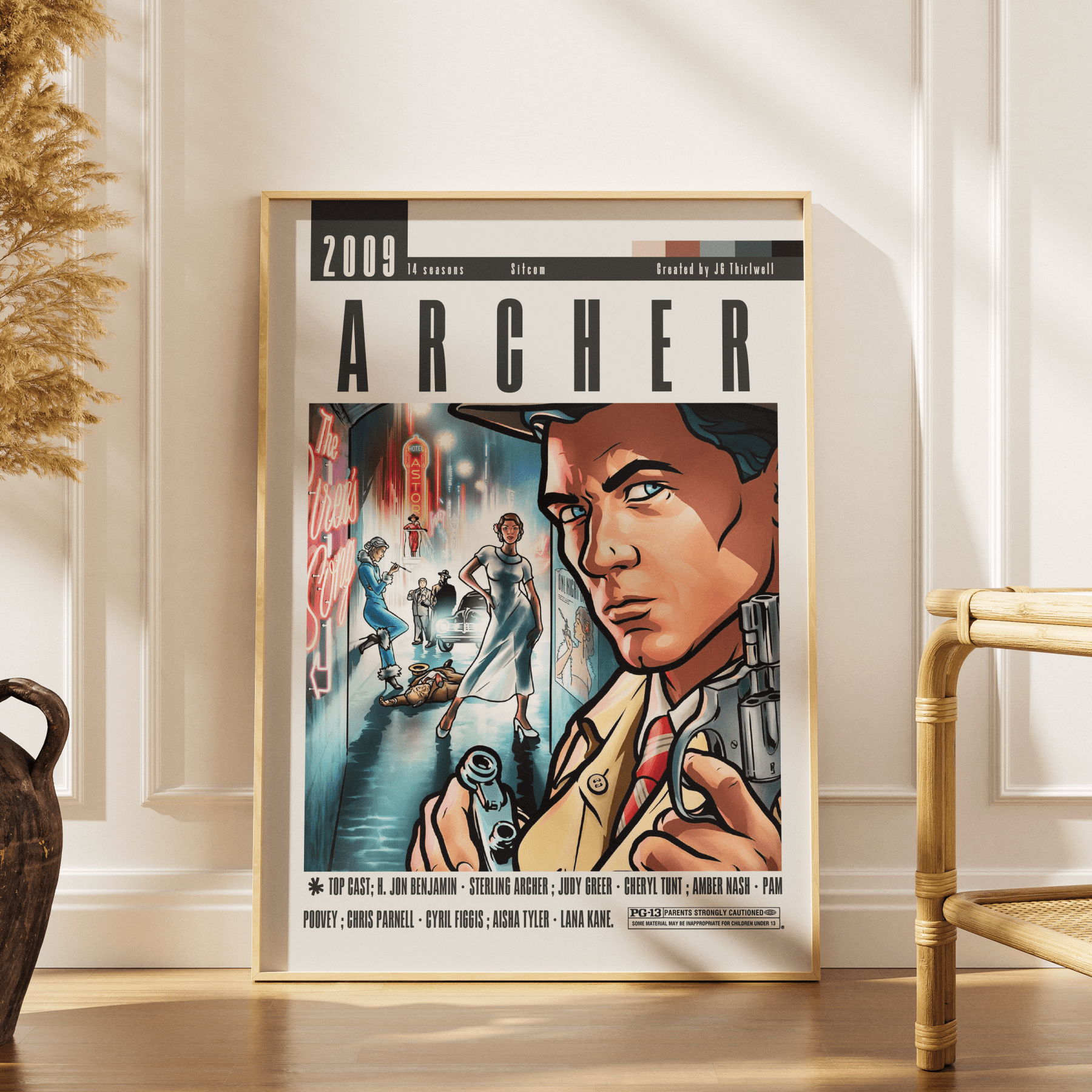 Archer Tv Serie Posters - 98typesModern Minimal Movies