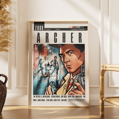 Archer Tv Serie Posters - 98typesModern Minimal Movies
