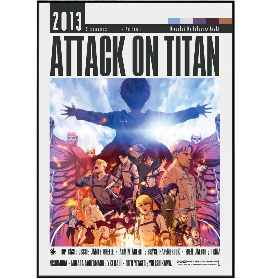 Attack on Titan 2013 Film Poster - 98typesModern Minimal Movies
