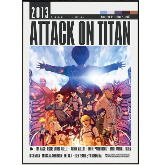 Attack on Titan 2013 Film Poster - 98typesModern Minimal Movies