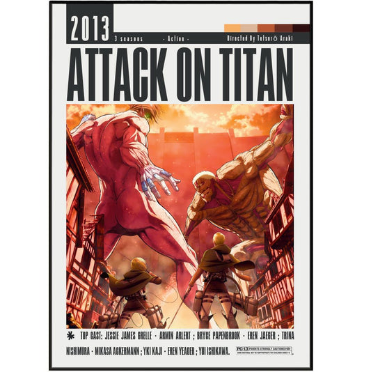 Attack on Titan 2013 Film Posters - 98typesModern Minimal Movies