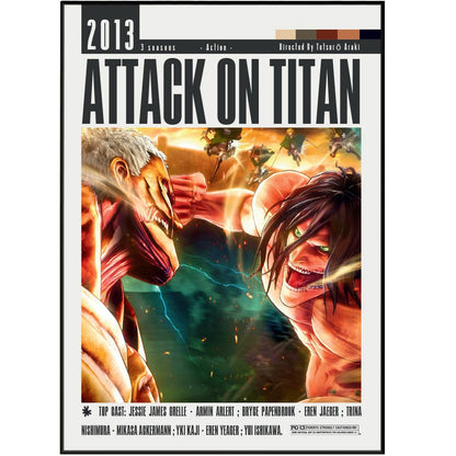 Attack on Titan Film Posters - 98typesModern Minimal Movies