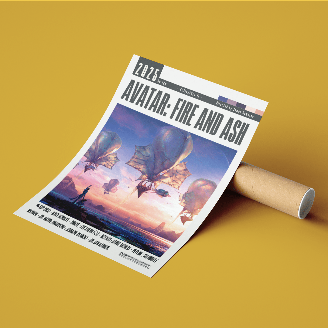 Avatar Fire and Ash 2025 Movie Poster - 98typesModern Minimal Movies