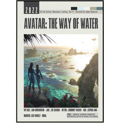 Avatar The Way of Water Poster | James Cameron Movies - 98typesModern Minimal Movies