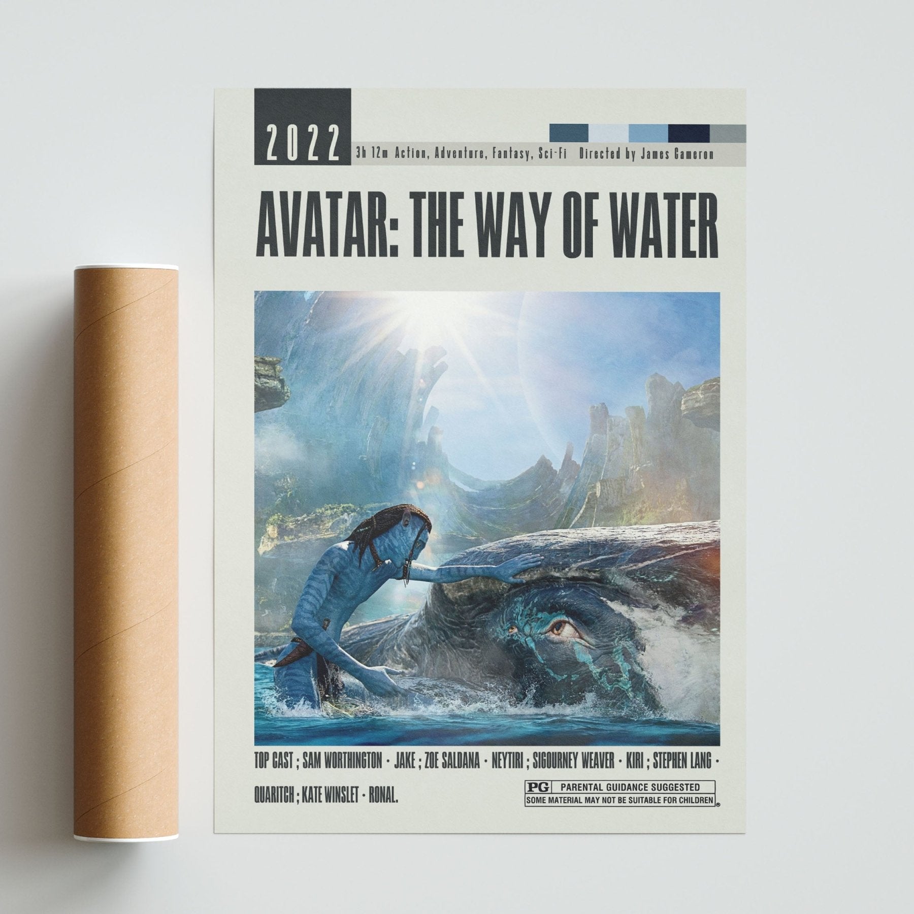 Avatar The Way of Water Poster | James Cameron Movies - 98typesModern Minimal Movies