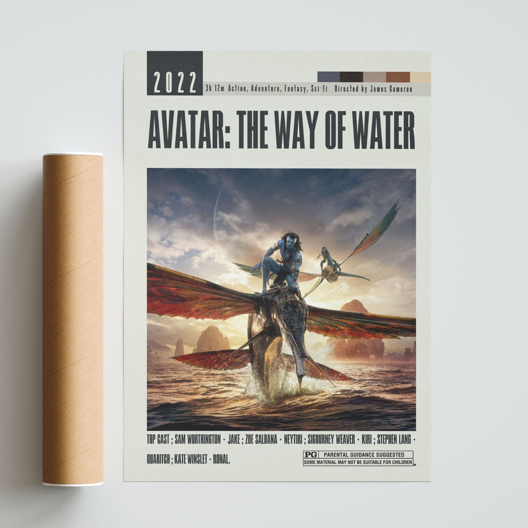 Avatar The Way of Water Poster | James Cameron Movies - 98typesModern Minimal Movies