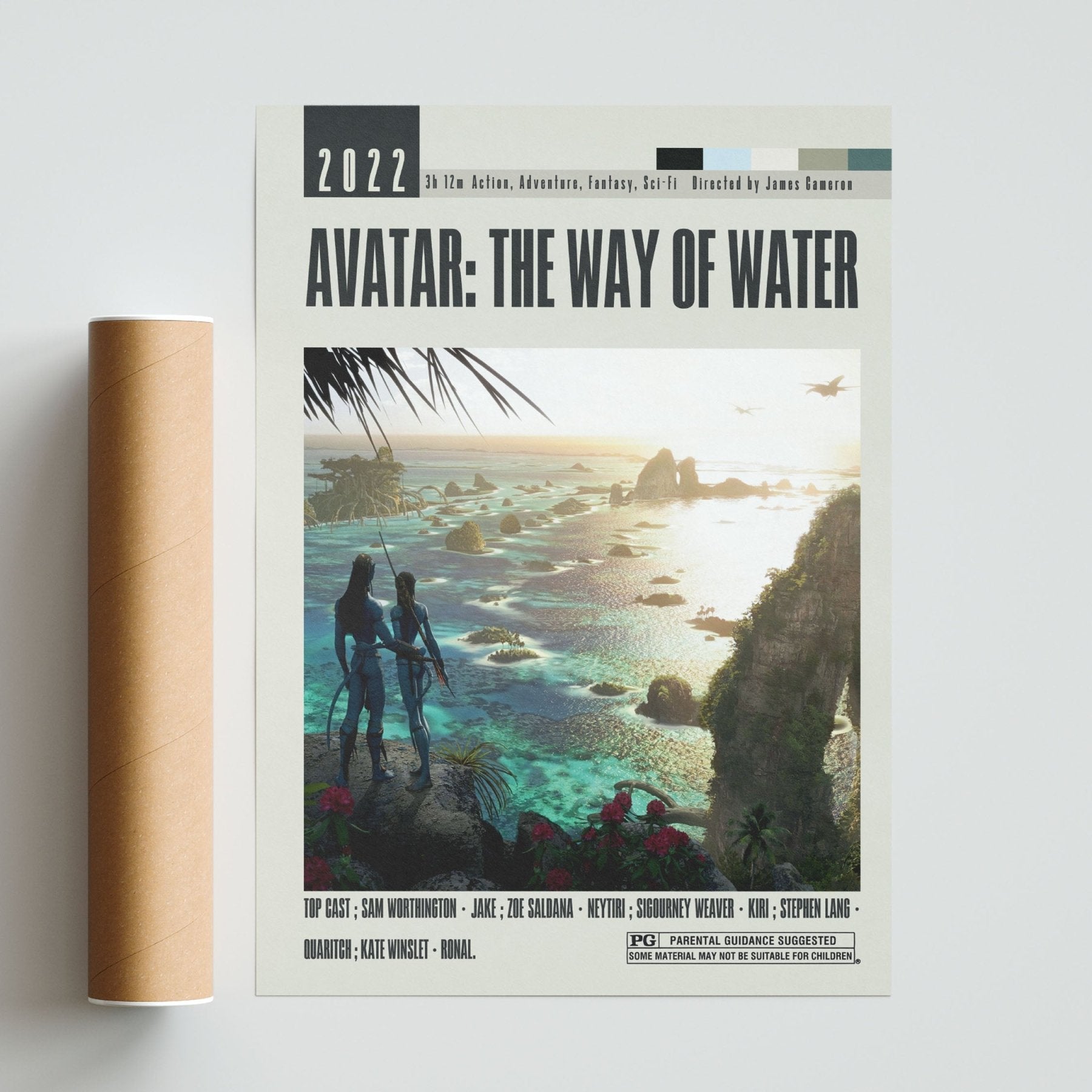 Avatar The Way of Water Poster | James Cameron Movies - 98typesModern Minimal Movies