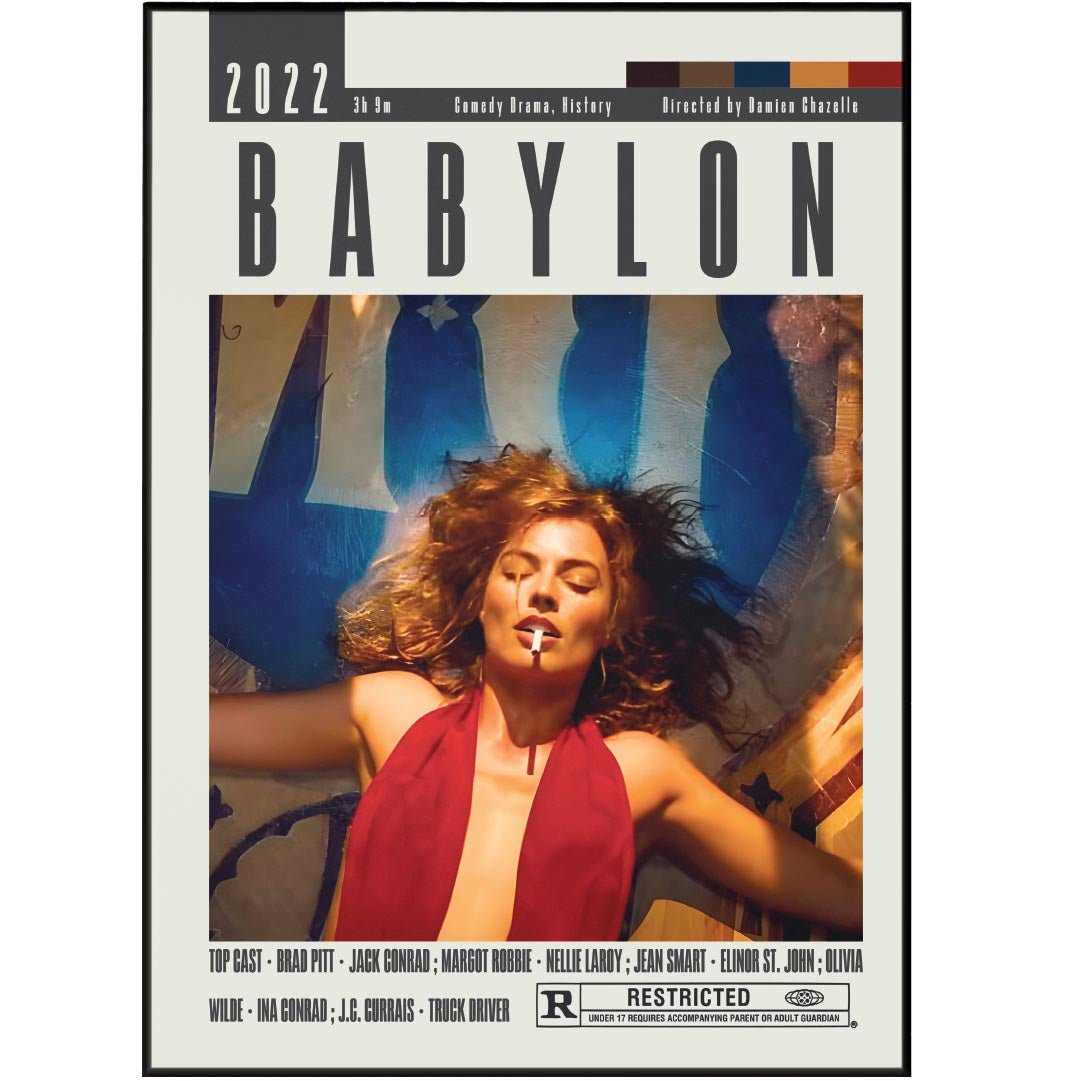 Babylon Poster | Damien Chazelle Movies - 98typesModern Minimal Movies