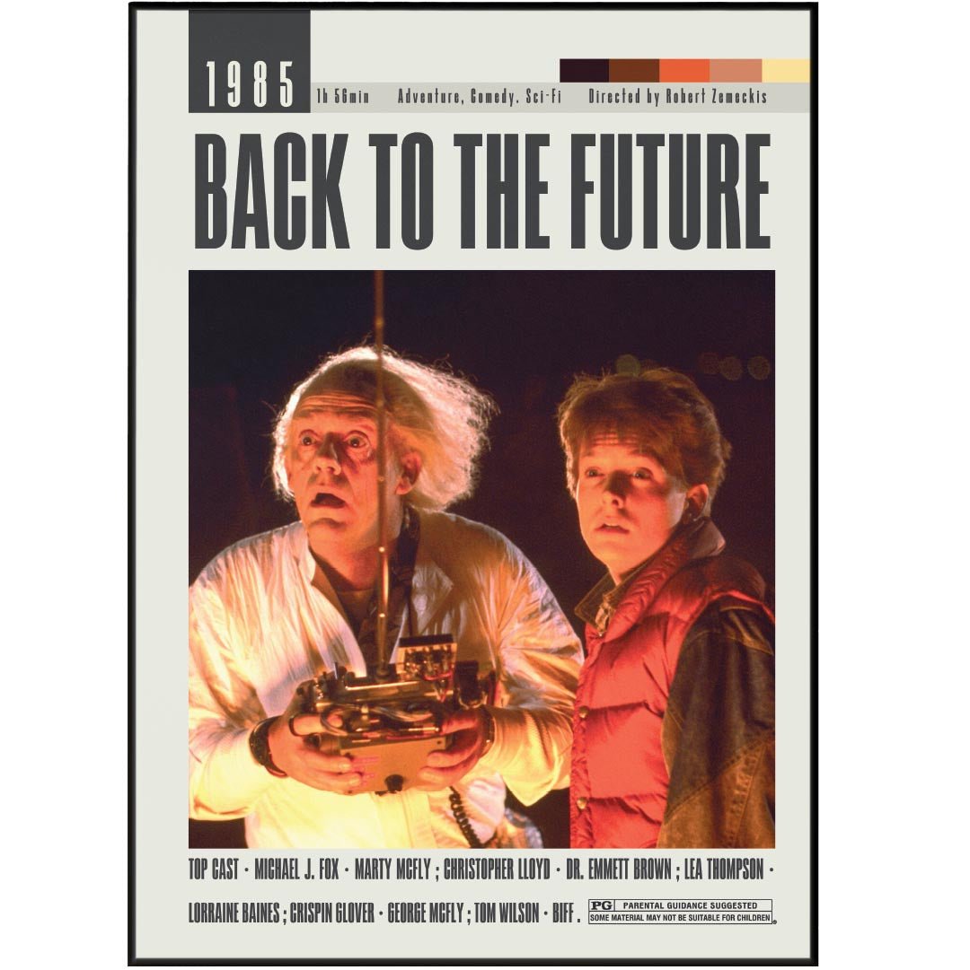 Back to the Future Poster | Robert Zemeckis Movies - 98typesModern Minimal Movies