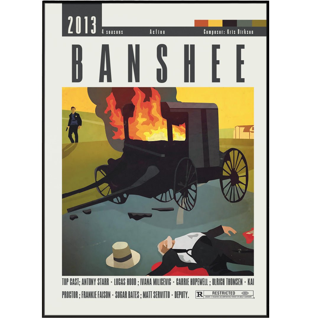 Banshee Types Banshee TV Show Poster | Wall Art Print UK - 98 Types Studio
