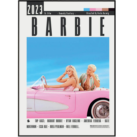 Barbie 2023 Film Poster - 98typesModern Minimal Movies