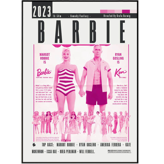 Barbie 2023 Film Posters - 98typesModern Minimal Movies