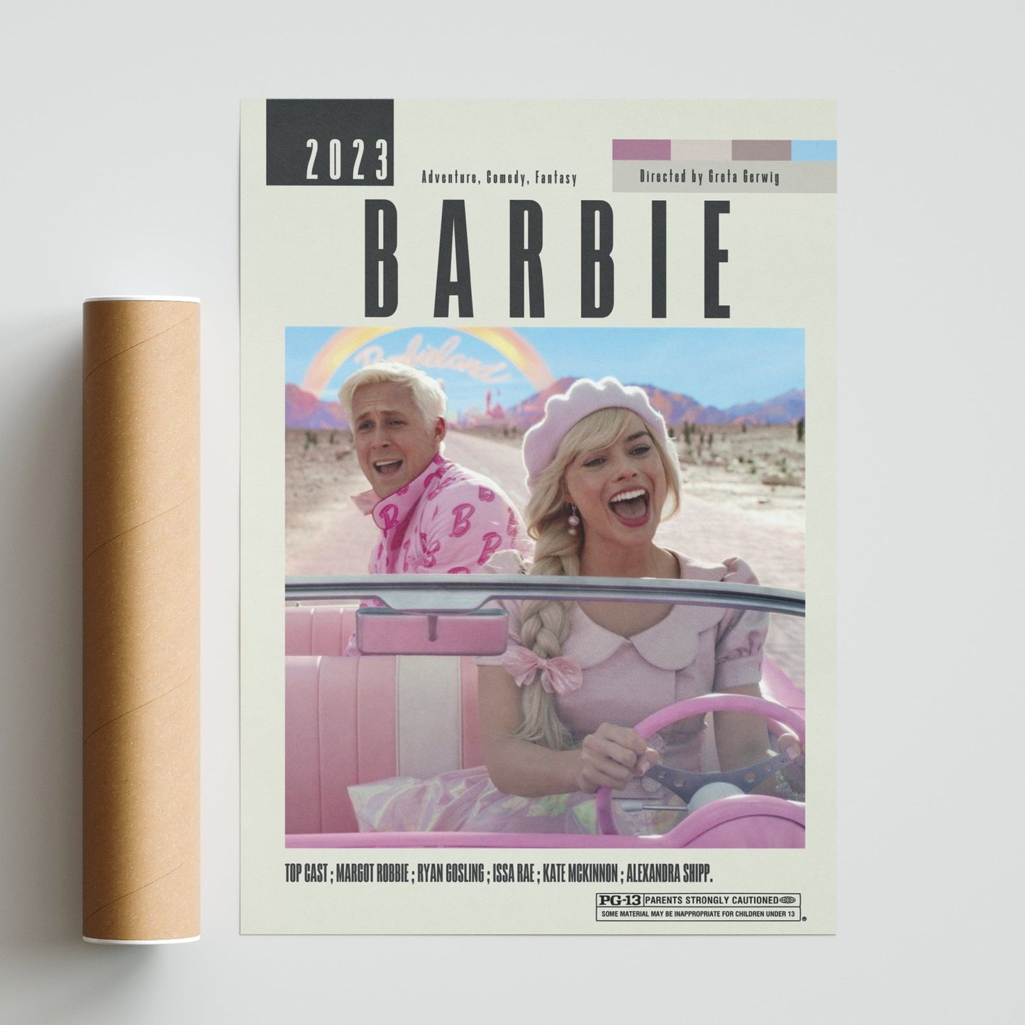 Barbie Poster | Greta Gerwig Films - 98typesModern Minimal Movies