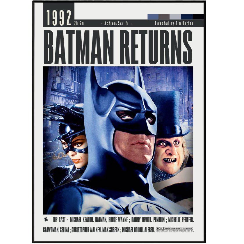 Batman Returns 1992 Movie Posters - 98typesModern Minimal Movies