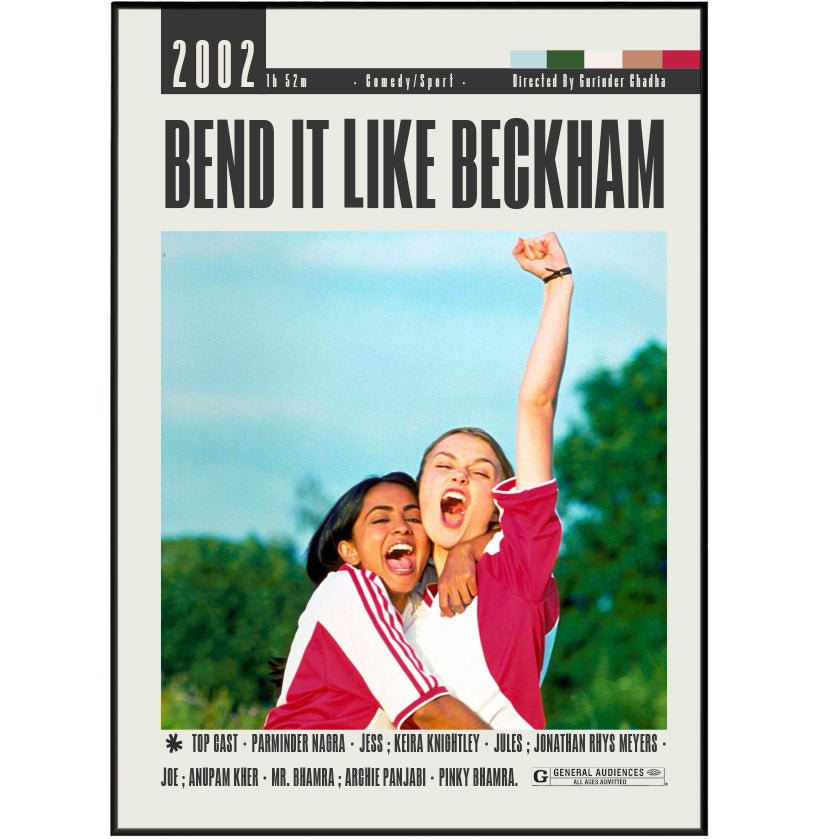 Bend It Like Beckham 2002 Movie Posters - 98typesModern Minimal Movies