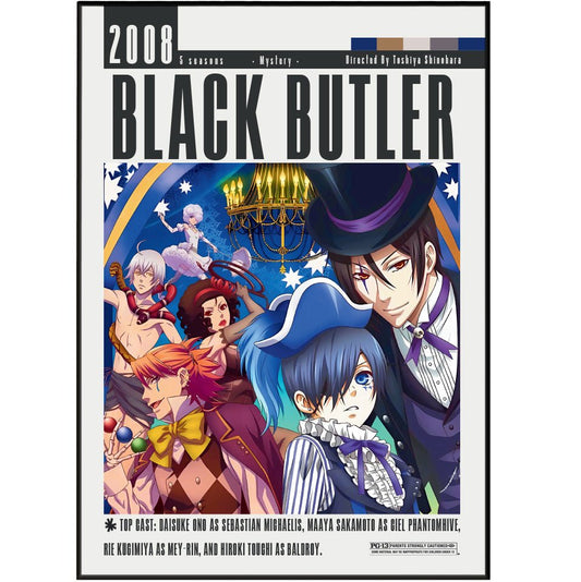 Black Butler 2008 Film Poster - 98typesModern Minimal Movies