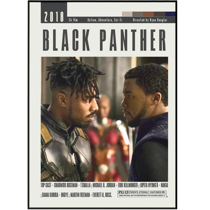 Black Panther Poster | Ryan Coogler Movies - 98typesModern Minimal Movies