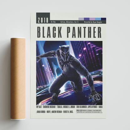 Black Panther Poster | Ryan Coogler Movies - 98typesModern Minimal Movies