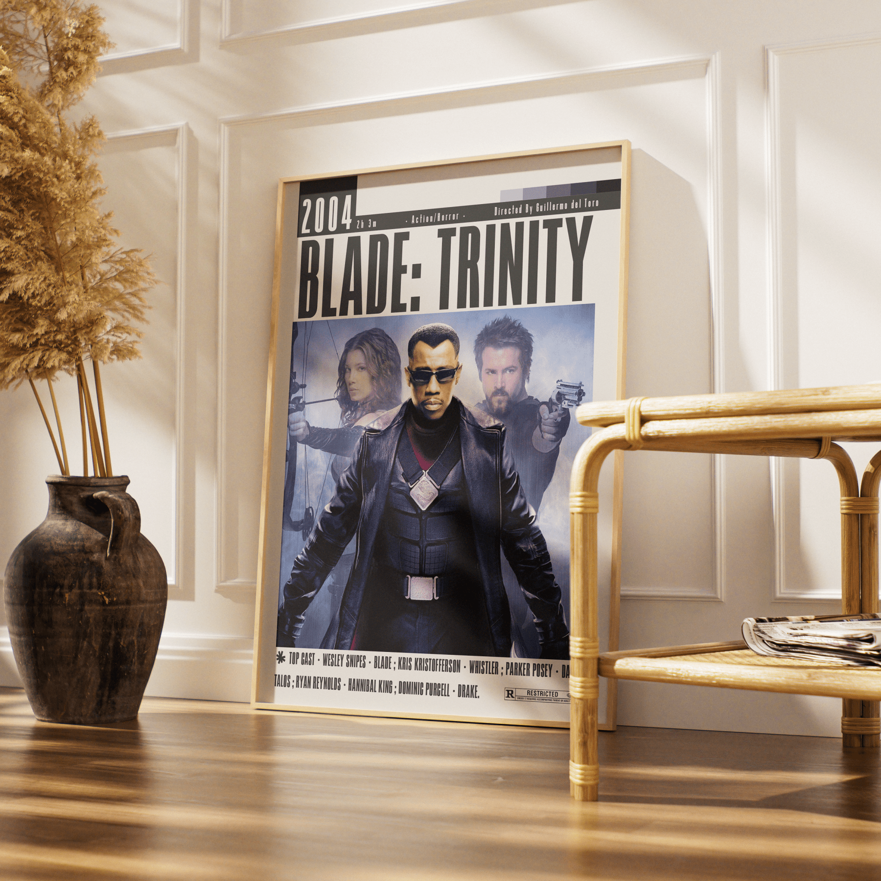 Blade: Trinity (2004) Poster - 98typesModern Minimal Movies