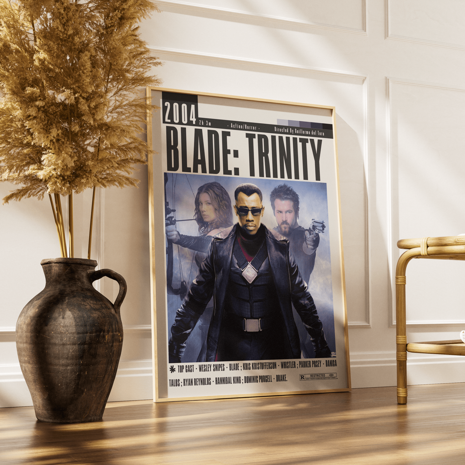 Blade: Trinity (2004) Poster - 98typesModern Minimal Movies