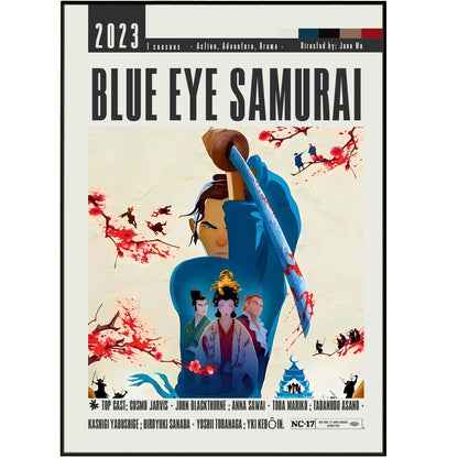 Blue Eye Samurai Tv Serie Poster - 98typesModern Minimal Movies